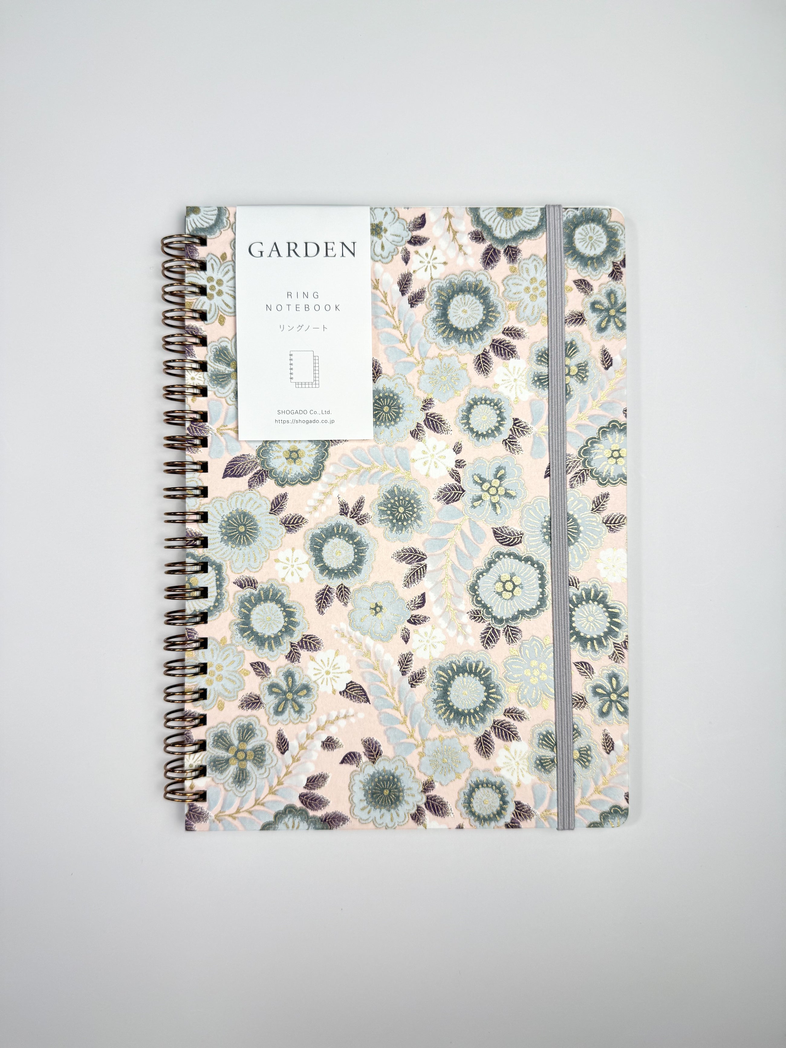 Shogado Garden Ring Notebook | Yuzen Washi | Crafted by Hand