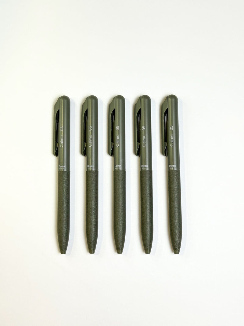 Pentel Calme Oil-Based Gel Pen | Khaki | 0.5mm