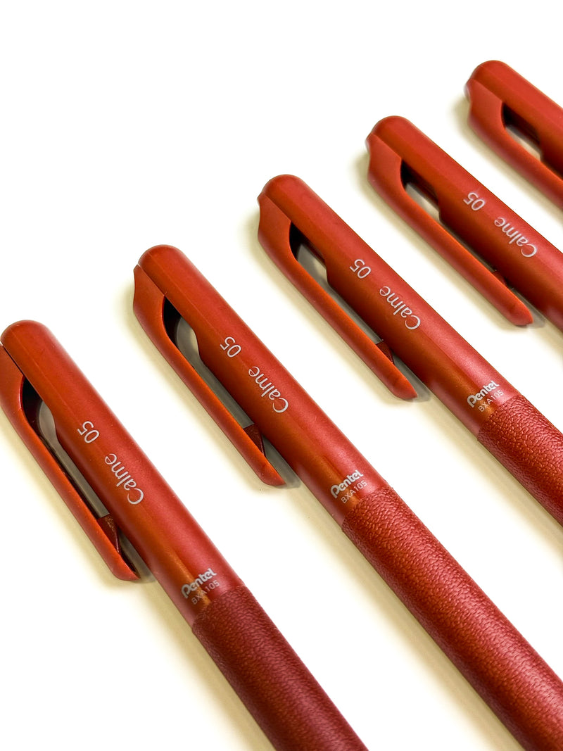 Pentel Calme Oil-Based Gel Pen | Red Ink | 0.5mm
