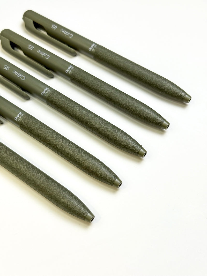 Pentel Calme Oil-Based Gel Pen | Khaki | 0.5mm