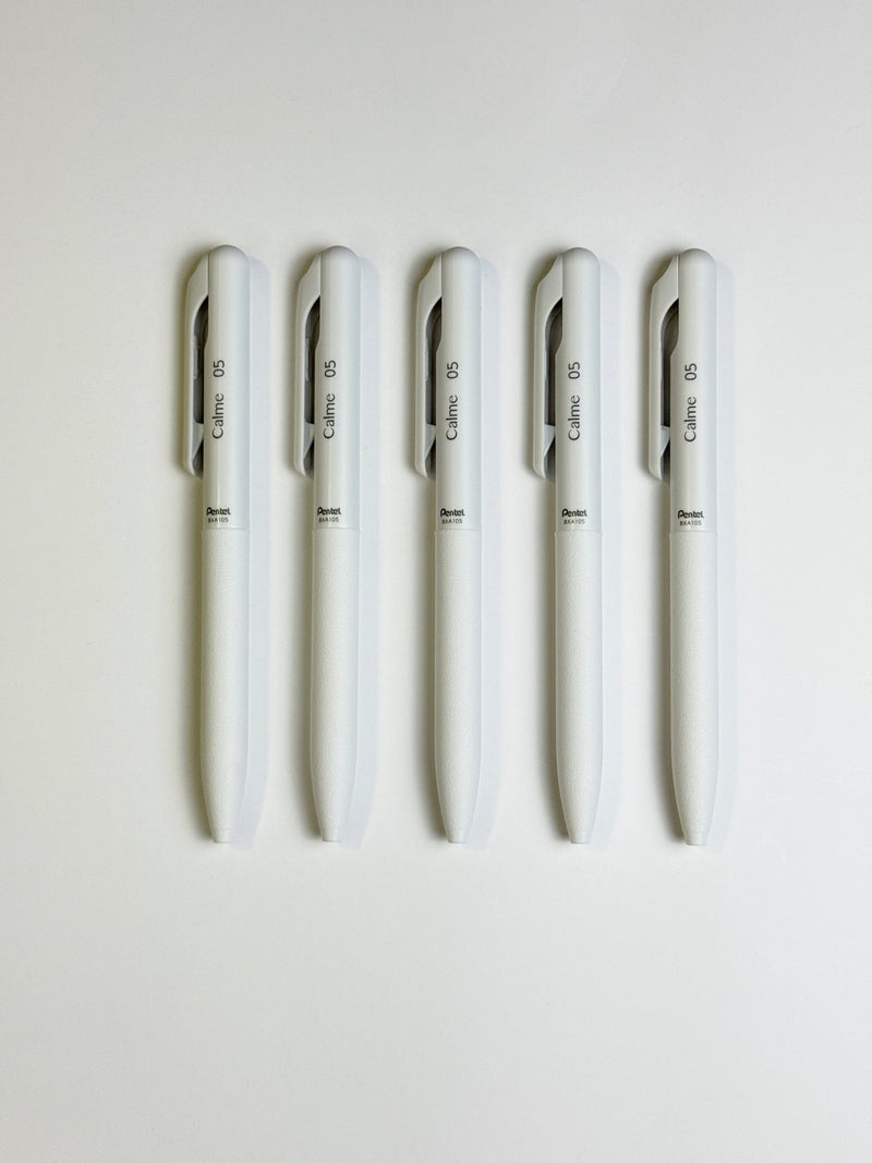 Pentel Calme Oil-Based Gel Pen | White | 0.5mm